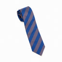 NAVY BLUE BROWN STRIPES TIE