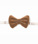 GOLD PUFFY VELVET BOW TIE