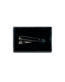 SILVER AND BLACK TIE BAR