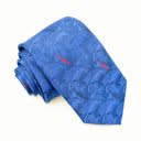 BLUE PAISLEY TIPS TIE