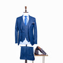BLUE TWEED 3 PIECE SUIT