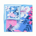 PINK AND BLUE POCKET SQUARE