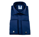 NAVY BLUE FRENCH CUFF SHIRT