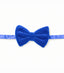 PUFFY VELVET ROYAL BLUE BOW TIE