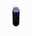 BLACK WITH RED DOT NO SHOW SOCKS