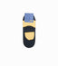 NAVY BLUE WITH ORANGE STRIPE NO SHOW SOCKS