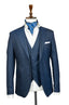 NAVY BLUE PINSTRIPE 3 PIECE SUIT