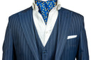 NAVY BLUE PINSTRIPE 3 PIECE SUIT