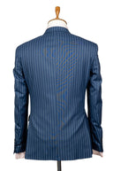 NAVY BLUE WHITE STRIPED 3 PIECE SUIT