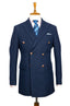 NAVY BLUE DB LONG COAT