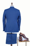 NAVY BLUE BASKETWEAVE 3 PIECE SUIT