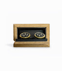 GOLD OVAL SPLAT CUFFLINK