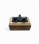 ROUND SILVER FLOWER CUFFLINK