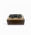 ROUND GOLD MARBLE CUFFLINK