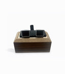 SILVER SQUARE ONYX CUFFLINK