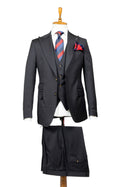 BLACK WHITE ACCENT 3 PIECE SUIT