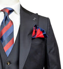 BLACK WHITE ACCENT 3 PIECE SUIT