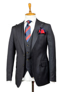 BLACK WHITE ACCENT 3 PIECE SUIT