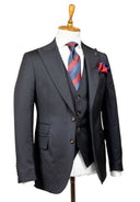 BLACK WHITE ACCENT 3 PIECE SUIT