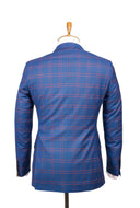 BLUE RED PLAID DOUBLE BREASTED SUIT