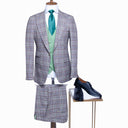 APPLE GREEN PLAID 3 PIECE SUIT