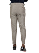VINTAGE GREY PINSTRIPE TROUSERS