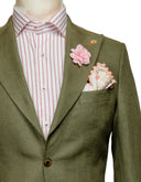 OLIVE LINEN SUIT