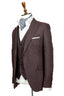 BURGUNDY BROWN 3 PIECE SUIT