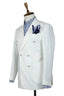 WHITE LINEN DOUBLE BREASTED SPORT COAT