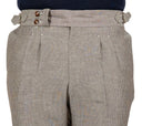 VINTAGE GREY PINSTRIPE TROUSERS