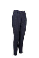 BLUE STRIPE ON NAVY LINE SUIT