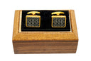 SQUARE GOLD GEOMETRIC CUFFLINK
