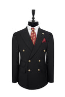 BLACK DOUBLE BREASTED SPORT COAT