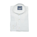 COLLARLESS WHITE LINEN SHIRT