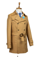 CAMEL DOUBLE BREASTED OVERCOAT