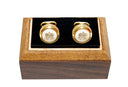 ROUND WHITE GOLD CUFFLINK