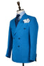 AQUA BLUE DOUBLE BREASTED SPORT COAT