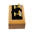 SQUARE GOLD GEOMETRIC CUFFLINK