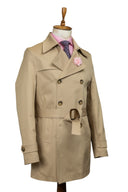 KHAKI DOUBLE BREASTED OVERCOAT
