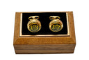 ROUND GOLD DESIGN CUFFLINK