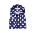 NAVY WHITE POLKA DOTS SHIRT
