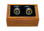 ROUND BLUE GOLD CUFFLINK