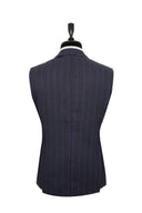 BLUE STRIPE ON NAVY LINE SUIT