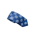NAVY BLUE WHITE FLORAL TIE