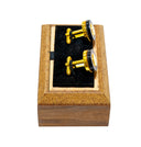 ROUND GOLD REFLECTION CUFFLINK