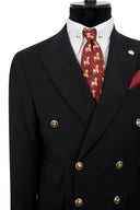 BLACK DOUBLE BREASTED SPORT COAT