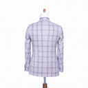 BEIGE PURPLE PLAID 3 PIECE SUIT