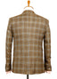 BROWN BLUE PLAID 3 PIECE SUIT