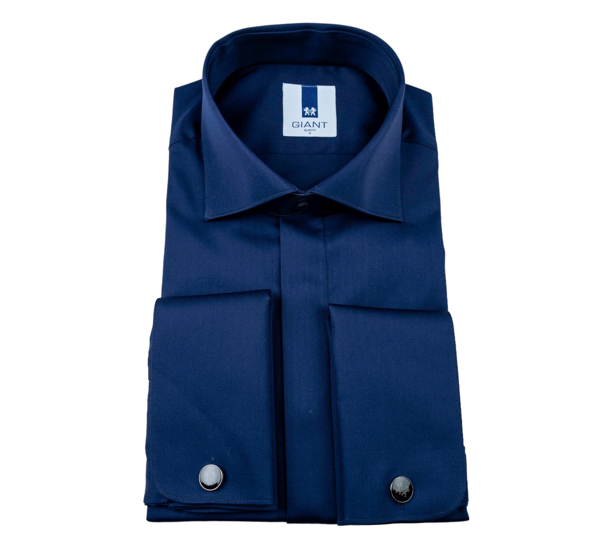 NAVY BLUE FRENCH CUFF SHIRT