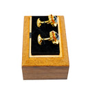 ROUND GOLD PORTAL CUFFLINK